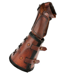 Panzerhandschuh aus Leder, Linke Hand