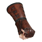 Panzerhandschuh aus Leder, Linke Hand