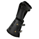 Panzerhandschuh aus Leder, Linke Hand Farbe schwarz