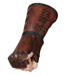 Panzerhandschuh aus Leder, Rechte Hand