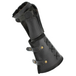 Panzerhandschuh aus Leder, Rechte Hand Farbe schwarz