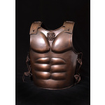 Spartaner Muskelpanzer aus Stahl mit Bronzefinish
