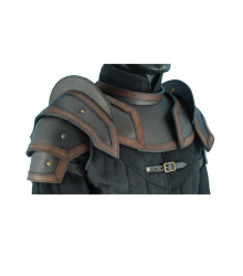 Schulterplatten u. Kragen, schwarz/braun