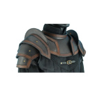 Schulterplatten u. Kragen, schwarz/braun