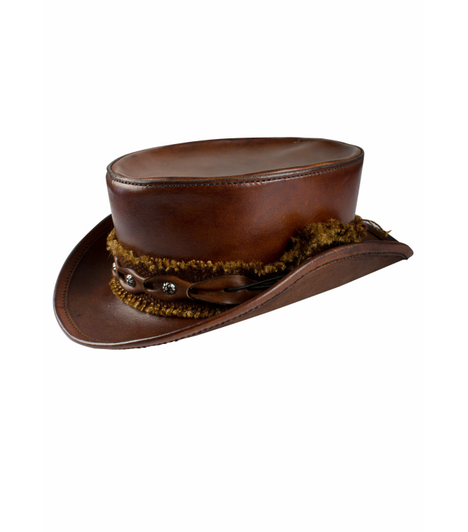 Zylinder aus Leder, braun, versch. Größen