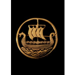 Wikinger Brosche mit Drachenboot, aus Bronze