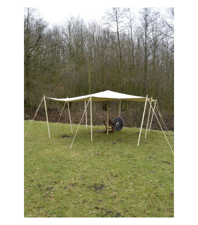 Lagerplane / Sonnensegel mit Dreieckringen, 350g/m², naturfarben