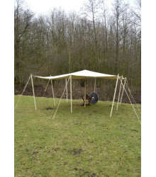 Lagerplane / Sonnensegel mit Dreieckringen, 350g/m², naturfarben