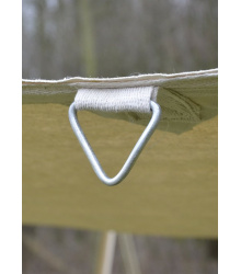 Lagerplane / Sonnensegel mit Dreieckringen, 350g/m², naturfarben