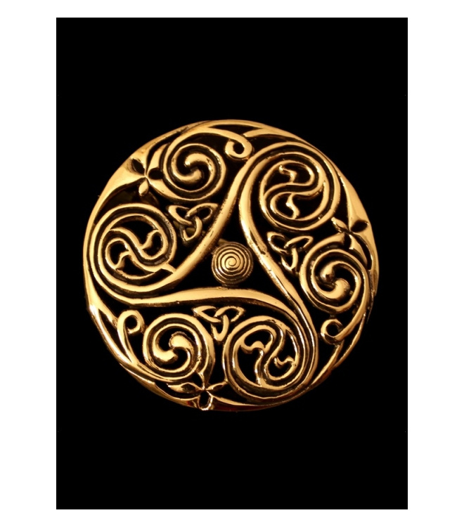 Keltische Brosche Triskele aus Bronze