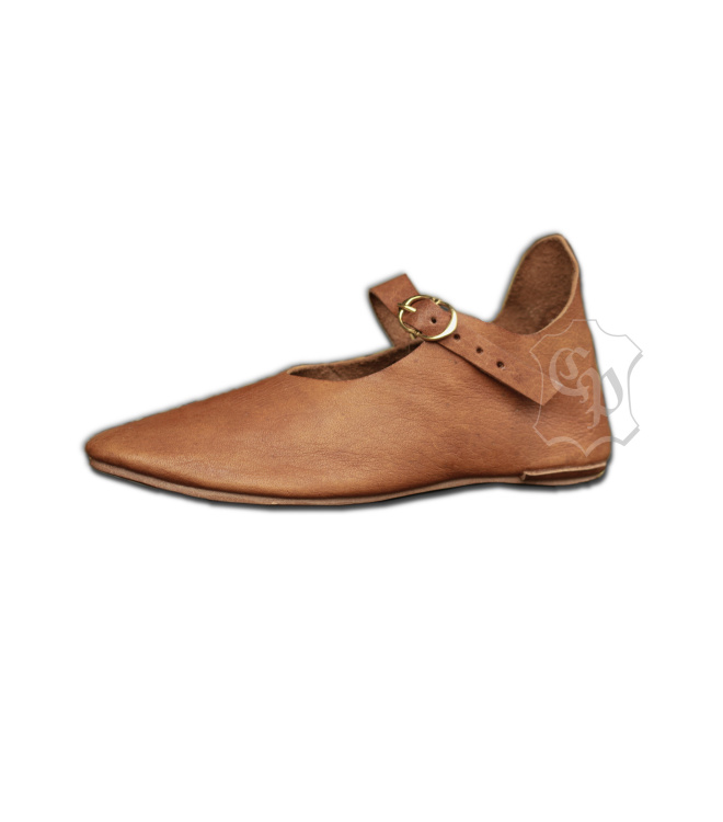 Spätmittelalterliche Wendeschuhe mit Schnallenverschluss