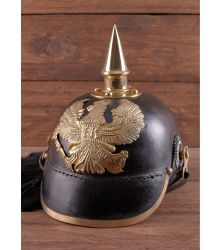 Pickelhaube der Preußischen Infanterie 1889 aus Leder