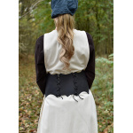 Schnürmieder-Gürtel aus Leder, schwarz