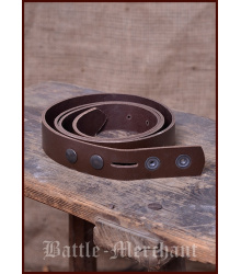 Brauner Ledergürtel ohne Schnalle, 3 cm breit