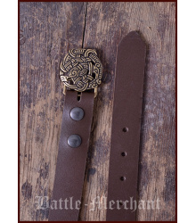 Brauner Ledergürtel ohne Schnalle, 3 cm breit