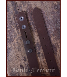 Brauner Ledergürtel ohne Schnalle, 3 cm breit