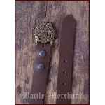 Brauner Ledergürtel ohne Schnalle, 3 cm breit