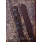 Brauner Ledergürtel ohne Schnalle, 3 cm breit