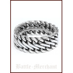 Silberner Wikingerring mit Flechtmuster