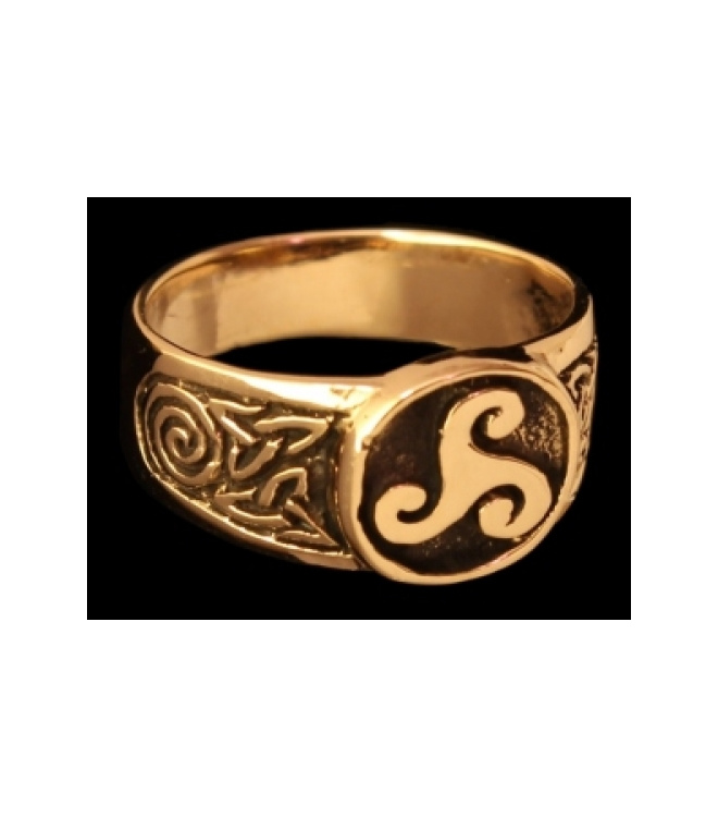 Triskel Siegelring aus Bronze