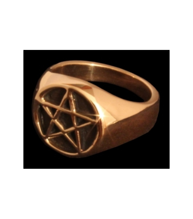 Pentagramm Siegelring aus Bronze