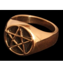 Pentagramm Siegelring aus Bronze