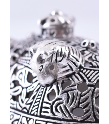 Wikinger Buckelfibel aus Birka mit Pferdeköpfen