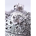 Wikinger Buckelfibel aus Birka mit Pferdeköpfen