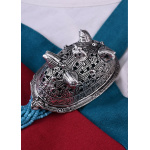 Wikinger Buckelfibel aus Birka mit Pferdeköpfen