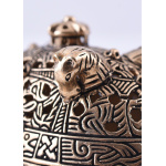 Wikinger Buckelfibel aus Birka mit Pferdeköpfen