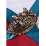 Wikinger Buckelfibel aus Birka mit Pferdeköpfen