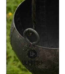 Vernieteter Lagertopf aus Stahl, ca. 10 Liter