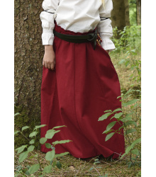 Kinder Mittelalter-Rock Lucia, weit ausgestellt, rot