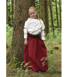Kinder Mittelalter-Rock Lucia, weit ausgestellt, rot