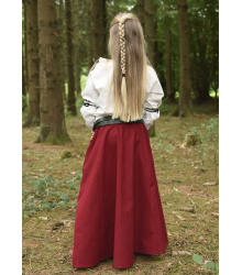 Kinder Mittelalter-Rock Lucia, weit ausgestellt, rot