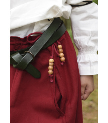 Kinder Mittelalter-Rock Lucia, weit ausgestellt, rot