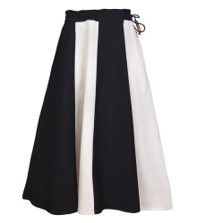 Kinder Mittelalter-Rock Lucia, weit ausgestellt, schwarz/natur