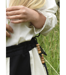 Kinder Mittelalter-Rock Lucia, weit ausgestellt, schwarz/natur