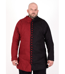 Gambeson mit Knöpfen, Jupon, rot und schwarz