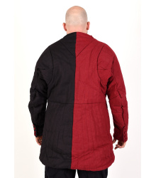 Gambeson mit Knöpfen, Jupon, rot und schwarz