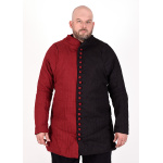 Gambeson mit Knöpfen, Jupon, rot und schwarz