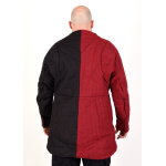 Gambeson mit Knöpfen, Jupon, rot und schwarz