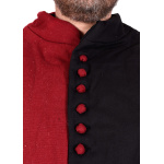 Gambeson mit Knöpfen, Jupon, rot und schwarz