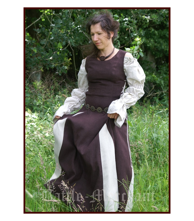 Mittelalterkleid Finna, braun