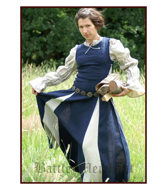 Mittelalterkleid Finna, blau