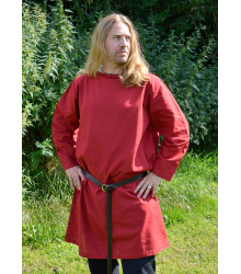 Langarm-Tunika aus Baumwolle, rot