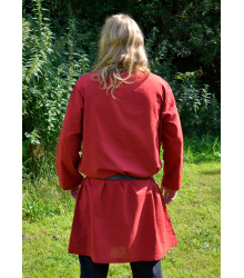 Langarm-Tunika aus Baumwolle, rot