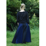 Mittelalterlicher Rock, weit ausgestellt, schwarz/blau