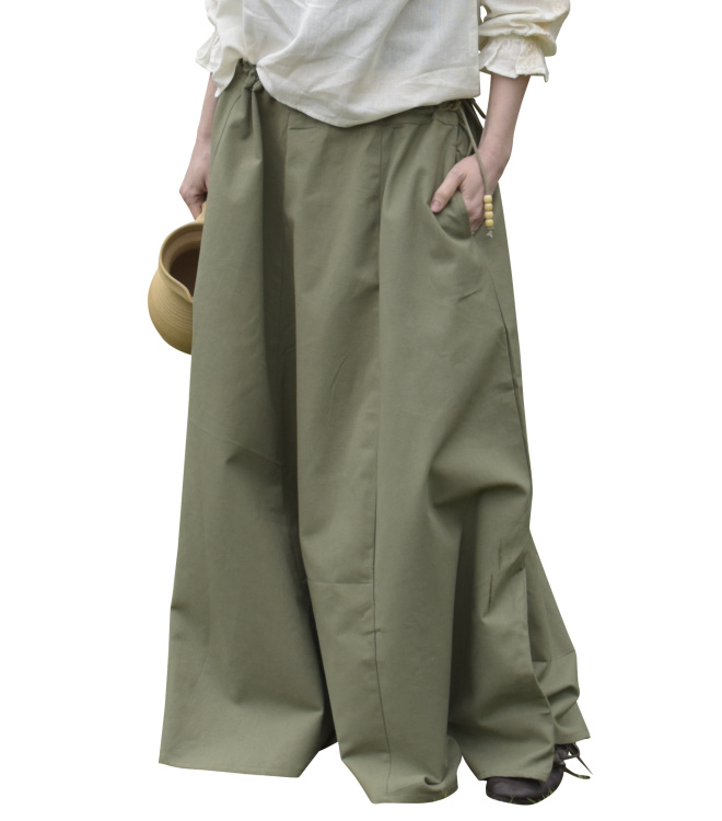 Mittelalterlicher Rock, weit ausgestellt, grün