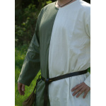 Mittelalter Tunika aus Baumwolle, grün/weiß
